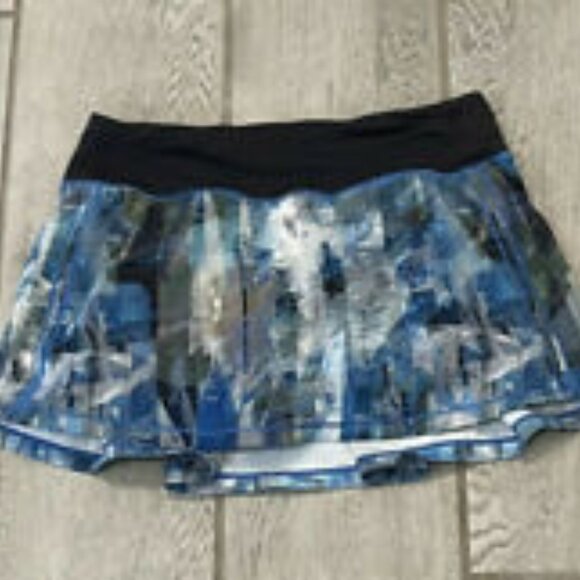 Lululemon Pace Rival Skort Skirt Sun Dazed Multi Blue Size 4 Regular EUC - Picture 3 of 12